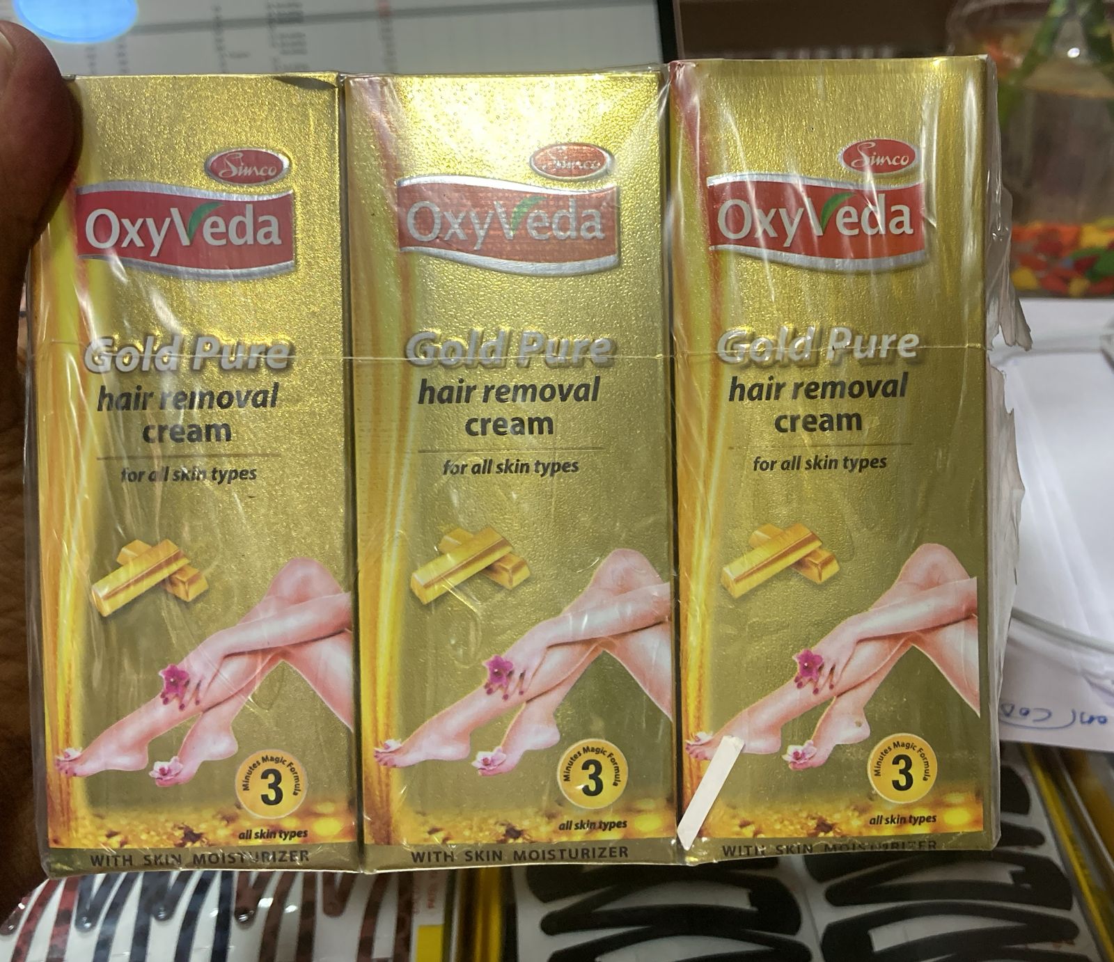 Simco Oxyveda Gold Pure Hair Removal Cream - Buy 1 Get 2 Free