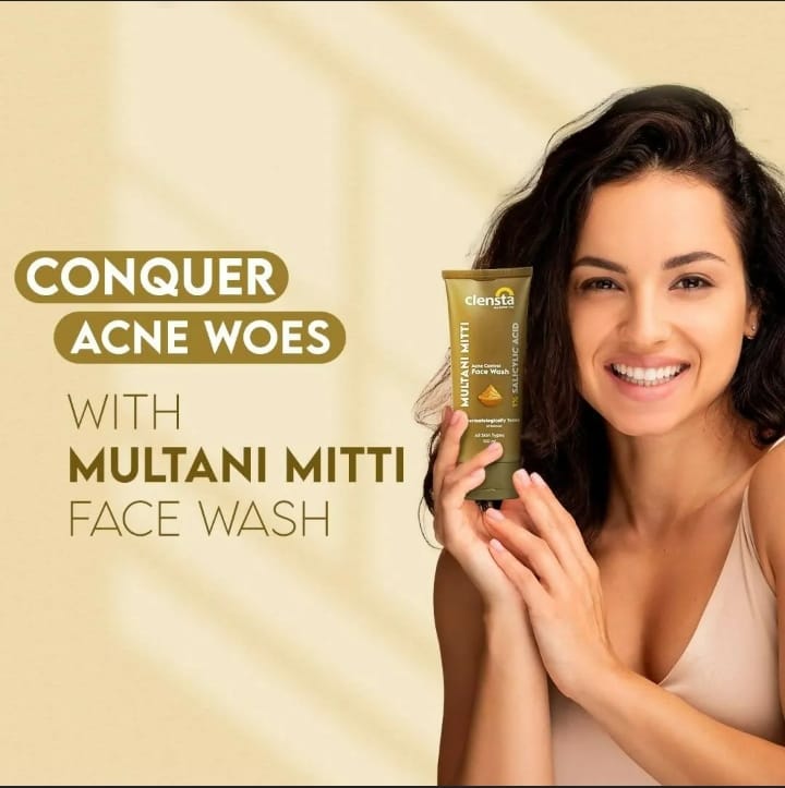 CLENSTA MULTANI MITTI ACNE CONTROL FACE WASH 100 GM