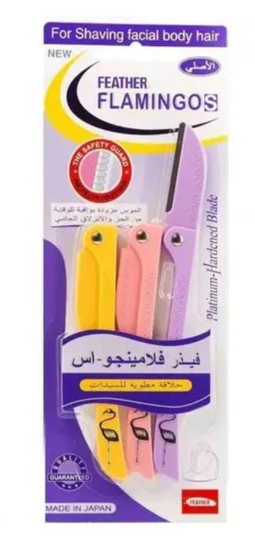 Feather Flamingo Face Razors.