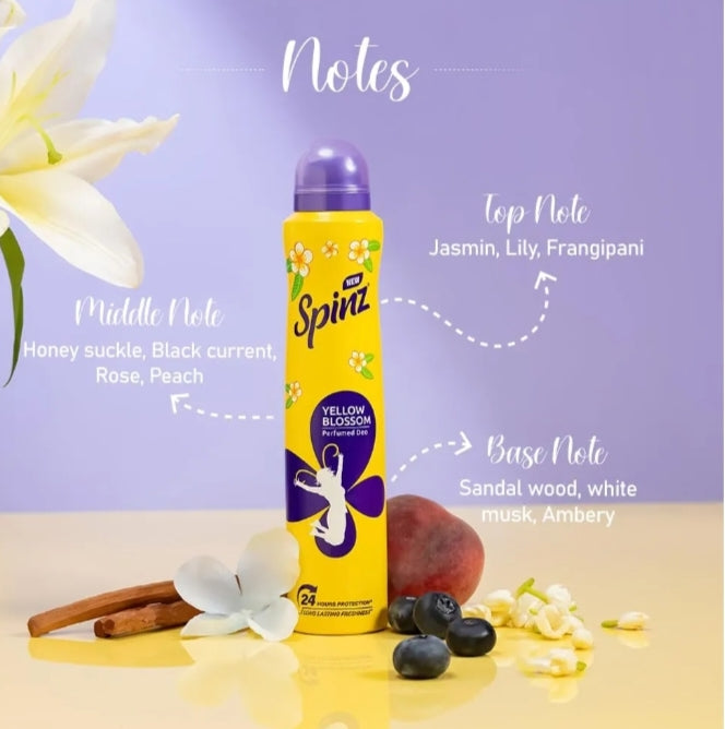 Yellow Blossom Deo Body Spray - For Men & Women (200 ml).