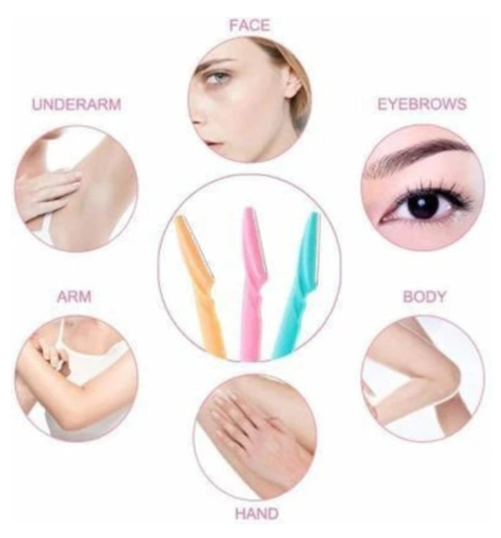 3 PCS Eyebrow Razor Kit, Face &amp; Eyebrow Hair Shaper Razor Knife Shaver